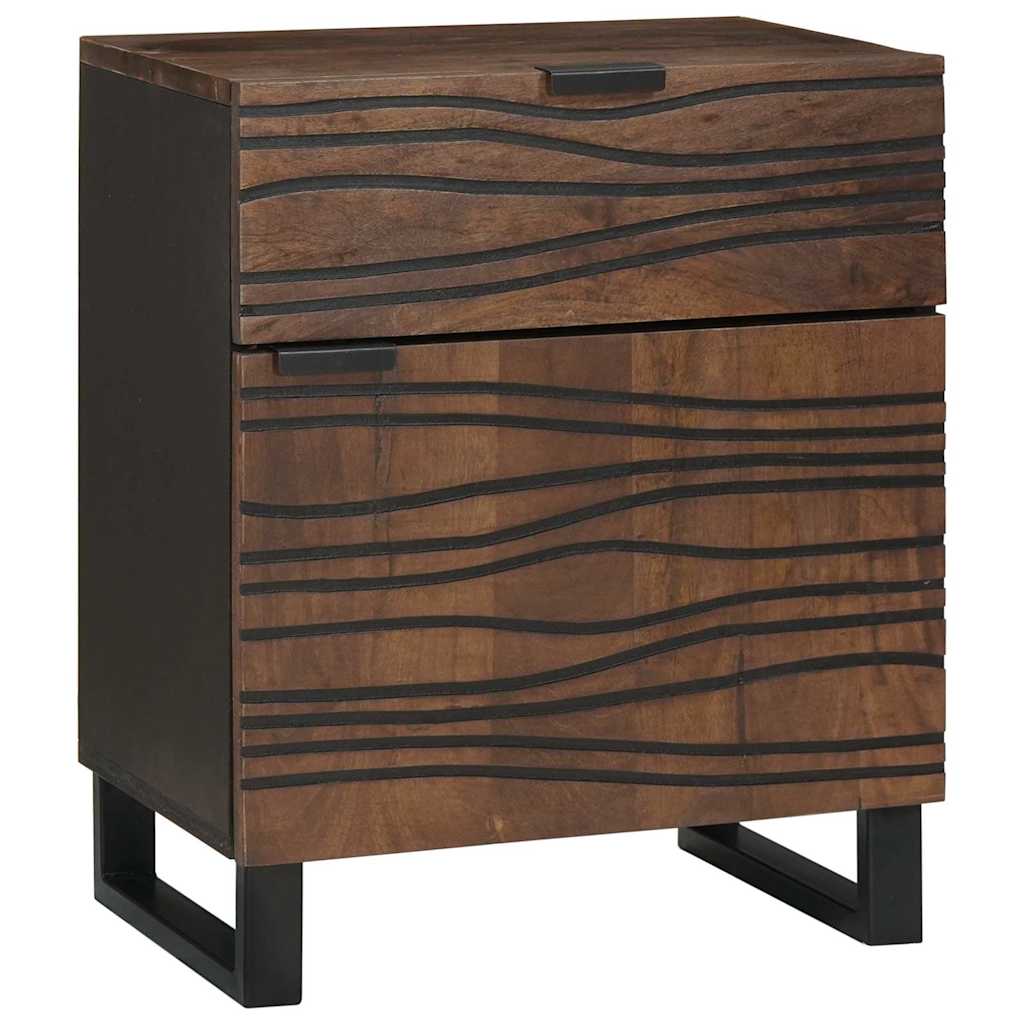 Nachttisch Walnuss 50 x 33 x 60 cm massives Mangoholz