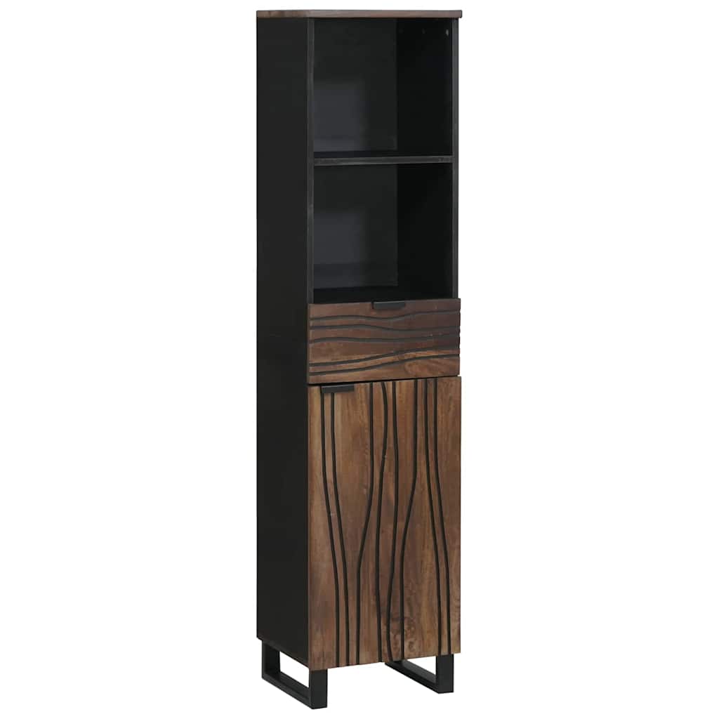 Badezimmer Schrank Braun 38 x 33 x 160 cm Massivholz Mango