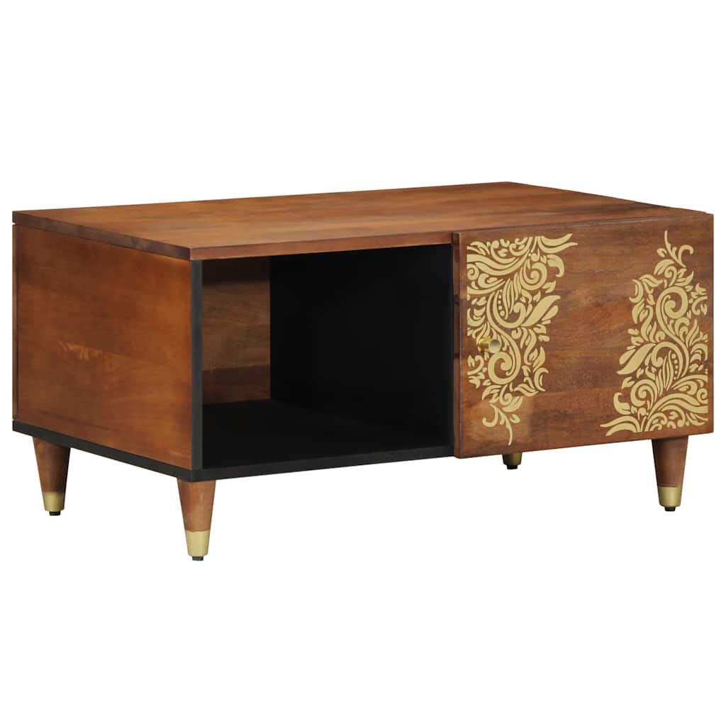 Couchtisch Honigbraun 80 x 50 x 40 cm massives Mangoholz