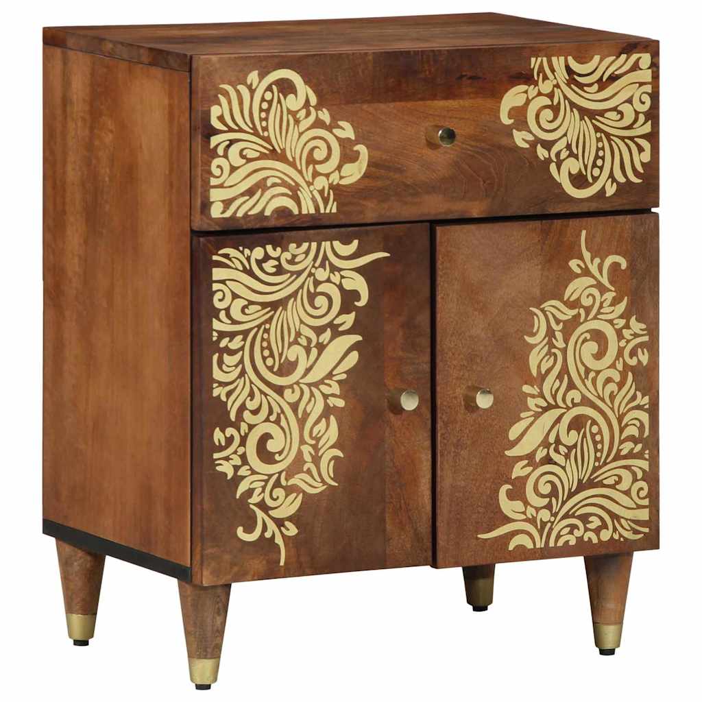 Nachttisch Honigbraun 50 x 33 x 60 cm massives Mangoholz