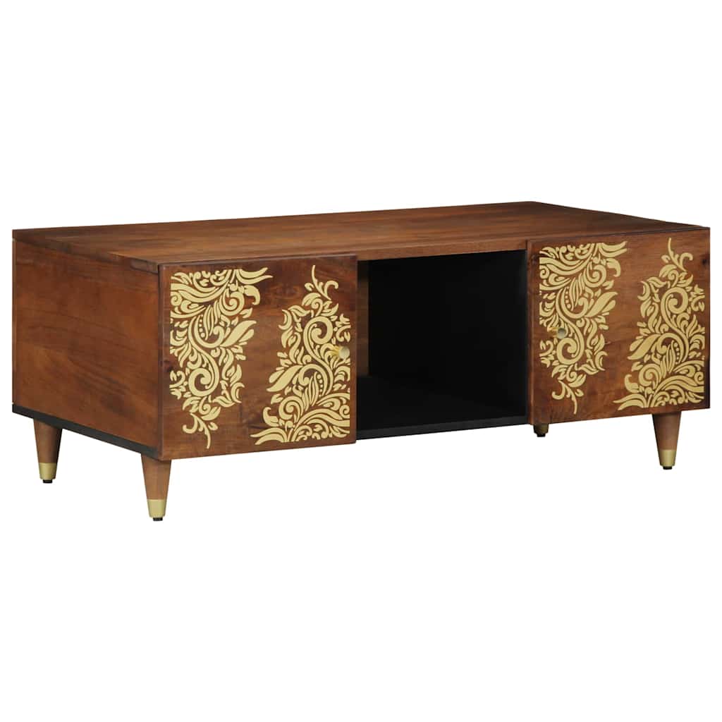 Couchtisch Honigbraun 100 x 54 x 40 cm massives Mangoholz