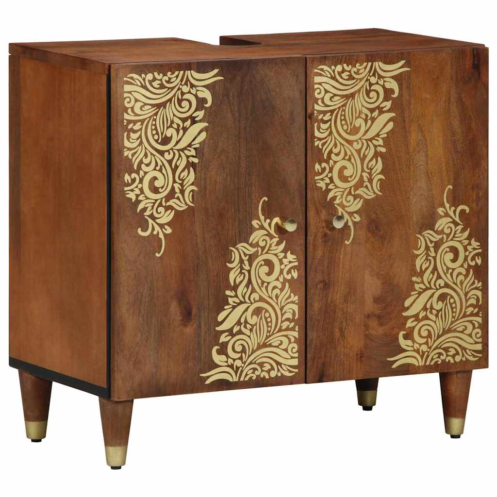 Badezimmerschrank Braun 62 x 33 x 58 cm Massivholz Mango