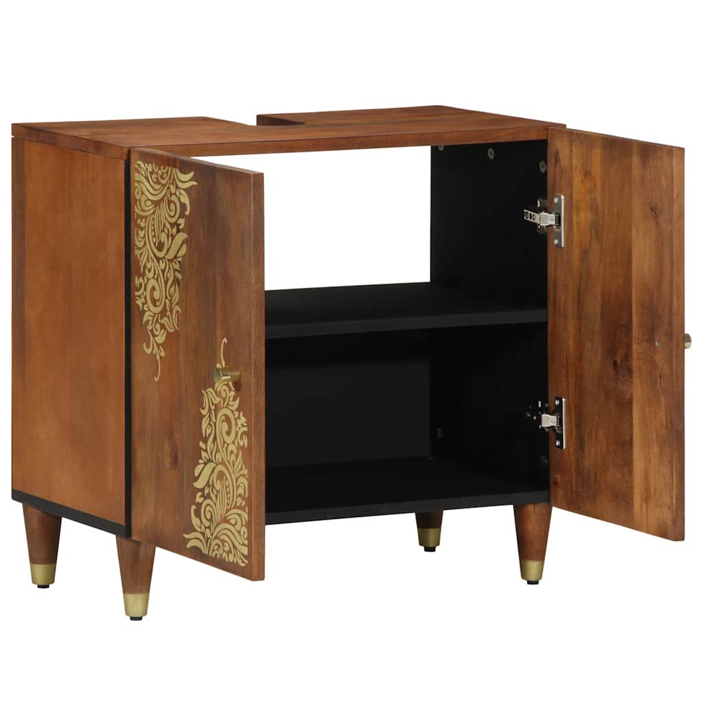 Badezimmerschrank Braun 62 x 33 x 58 cm Massivholz Mango