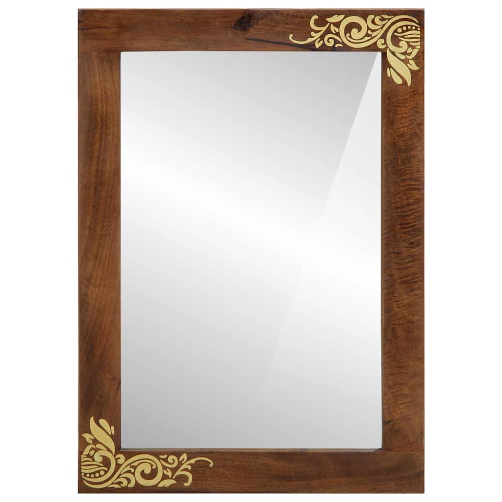 Badezimmerspiegel Braun 50 x 70 x 3 cm Massivholz Mango