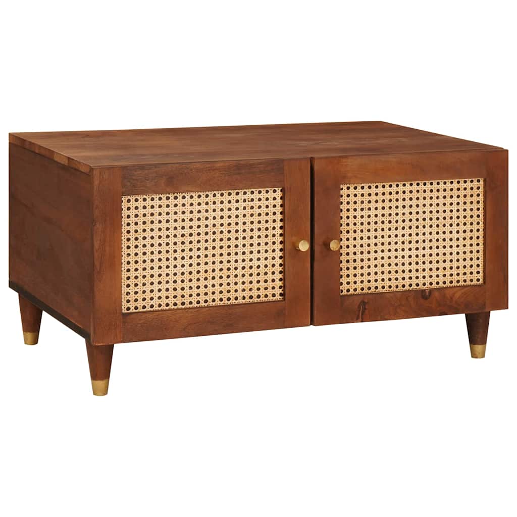 Kaffee-Tische Braun 80 x 50 x 40 cm Rohr und massives Mangoholz