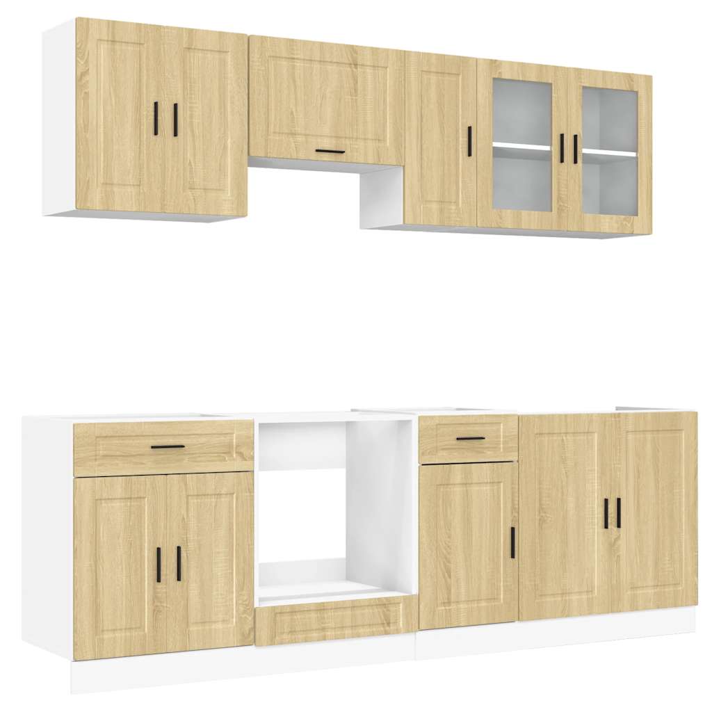 8-tlg. Küchenschrank-Set Porto Sonoma-Eiche Holzwerkstoff
