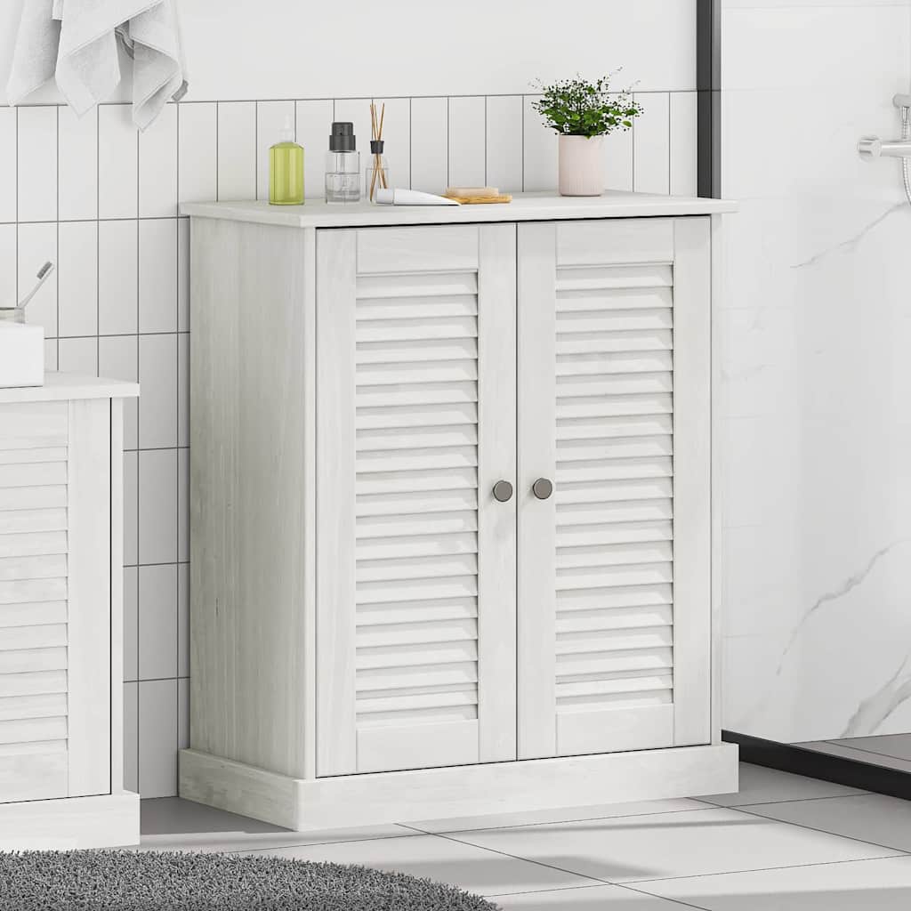 Badezimmer Schrank mit Speicher VIGO Weiß 67,5 x 34 x 80 cm