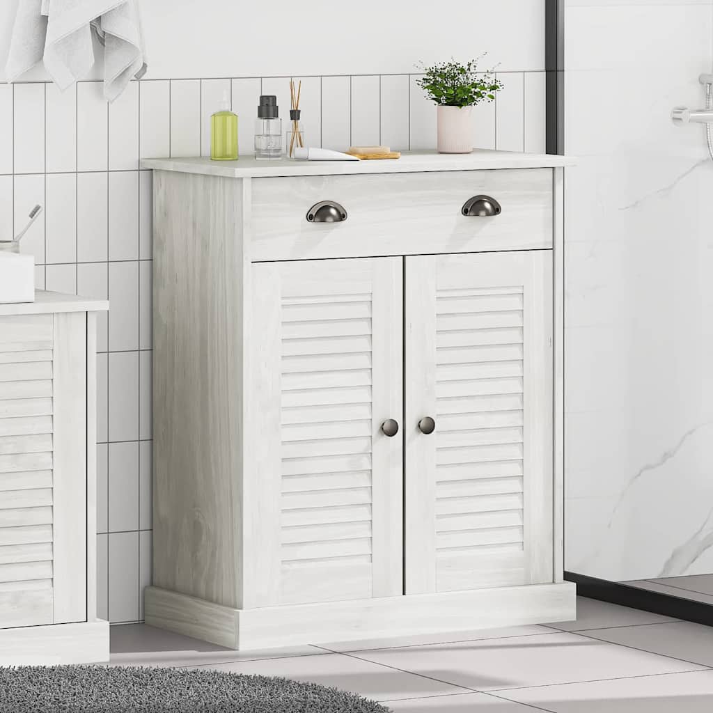 Badezimmer Schrank mit Speicher VIGO Weiß 67,5 x 34 x 80 cm