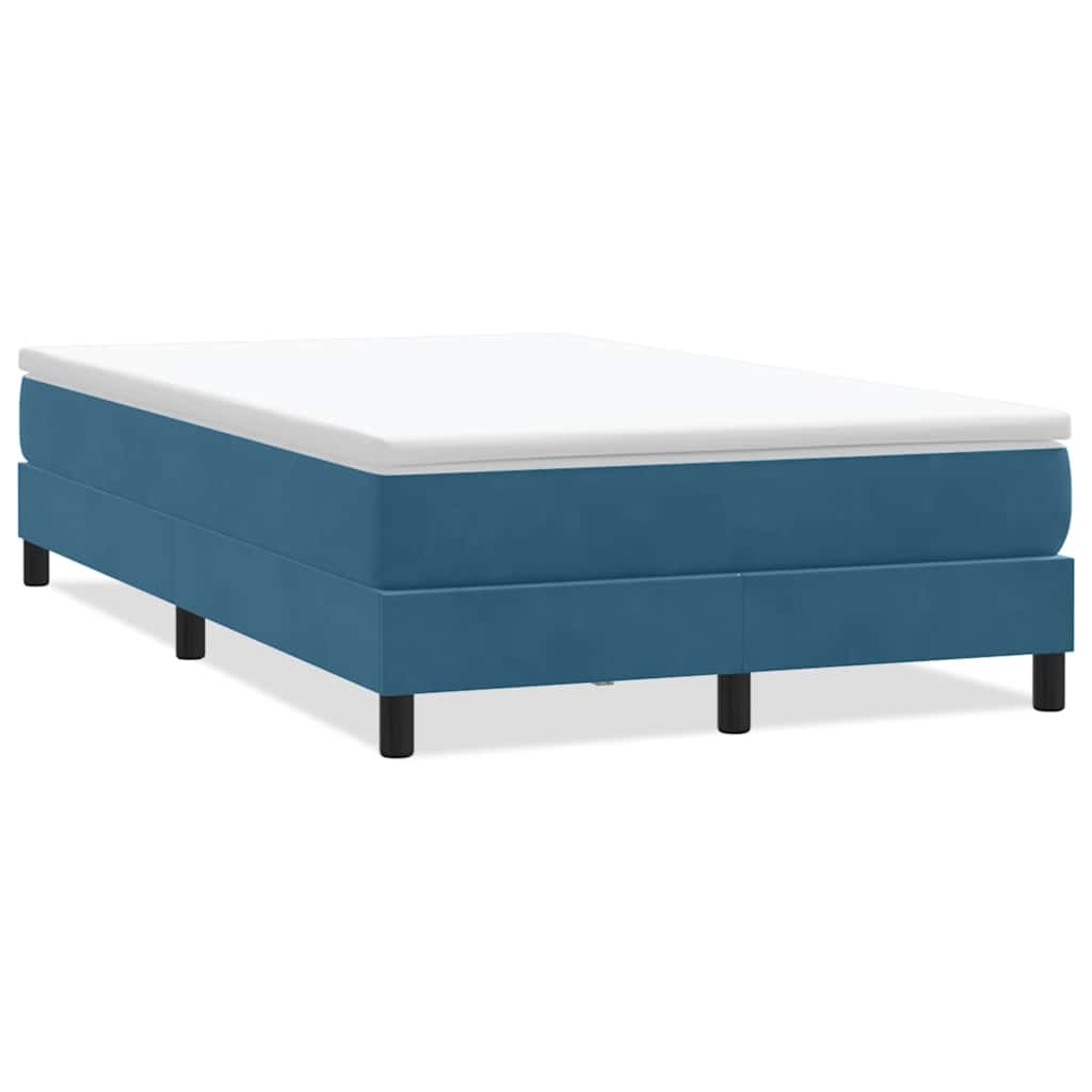 Boxspringbett ohne Matratze Dunkelblau 120x210 cm Samt