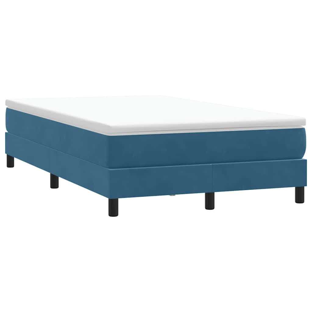 Boxspringbett ohne Matratze Dunkelblau 120x210 cm Samt