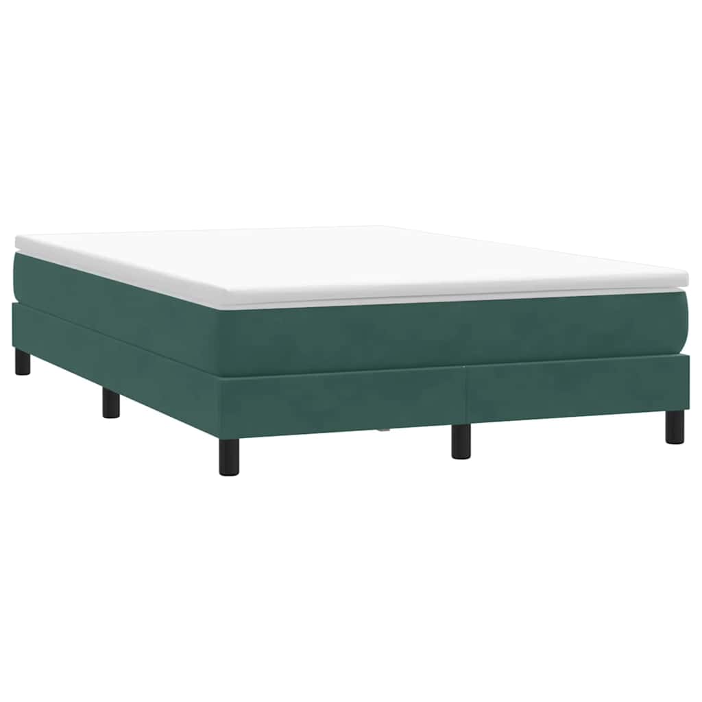 Boxspringbett ohne Matratze Dunkelgrün 140x210 cm Samt