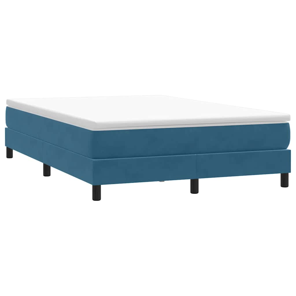 Boxspringbett ohne Matratze Dunkelblau 140x210 cm Samt