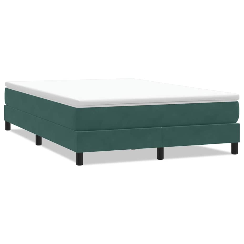 Boxspringbett ohne Matratze Dunkelgrün 140x220 cm Samt