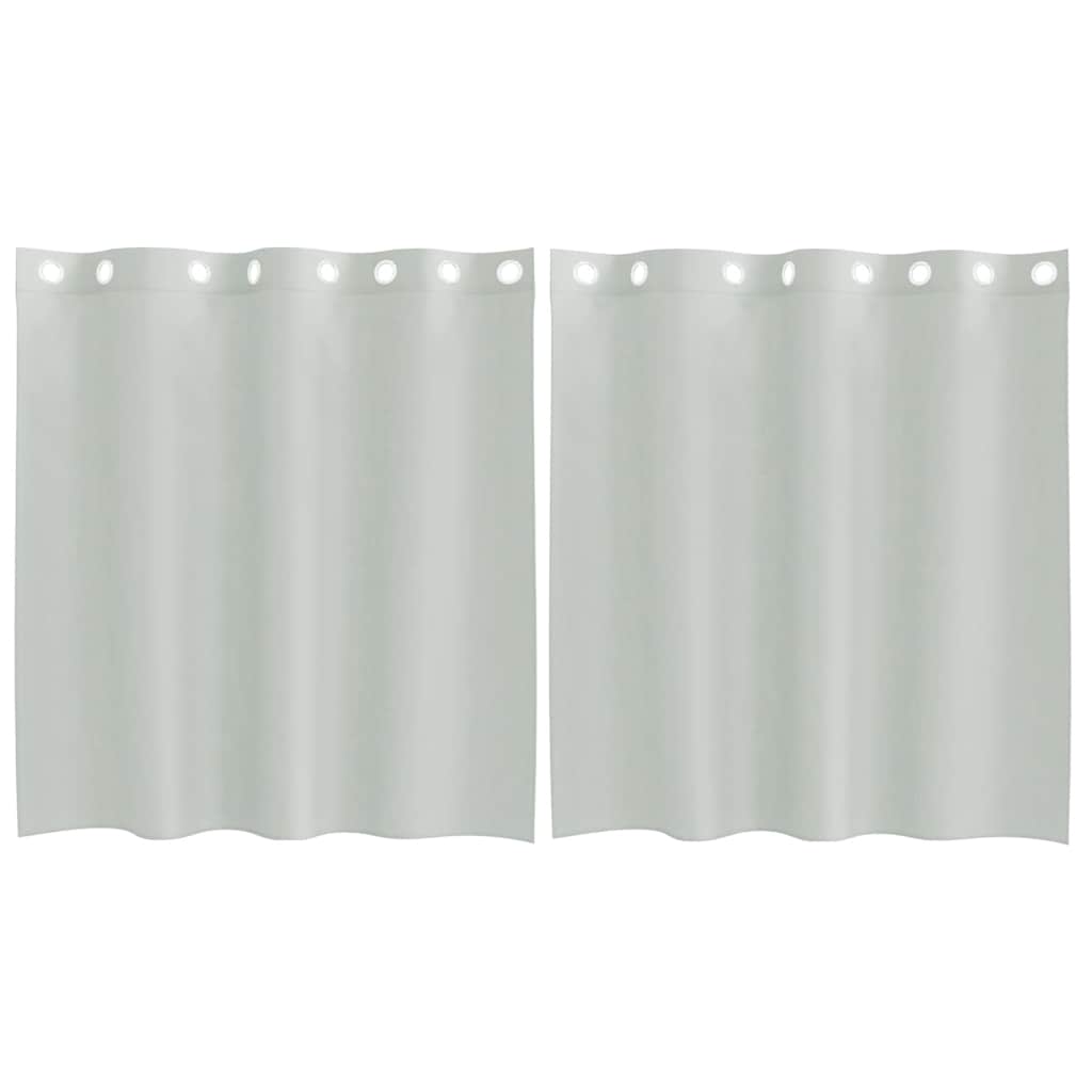 Voile Vorhänge mit Ösen 2 Stk. Hellgrau 140x140 cm