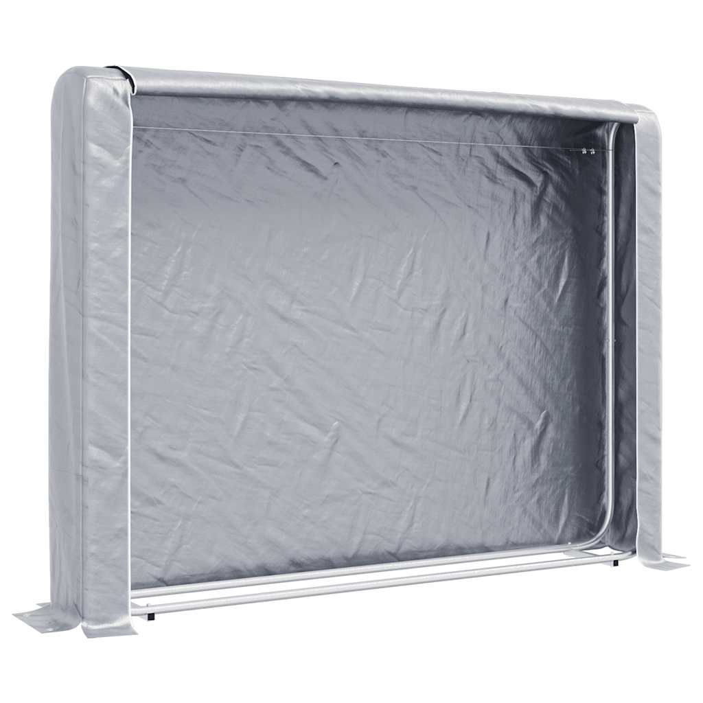 Brennholzregal mit Regenschutz 200x25x150 cm Verzinkter Stahl