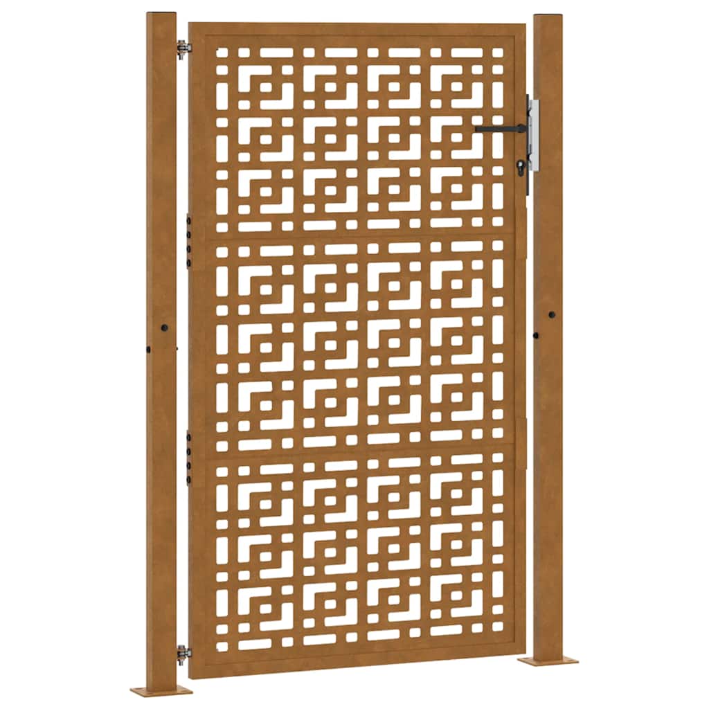 Gartentor 105x155 cm Wetterfester Stahl Kreuz-Design