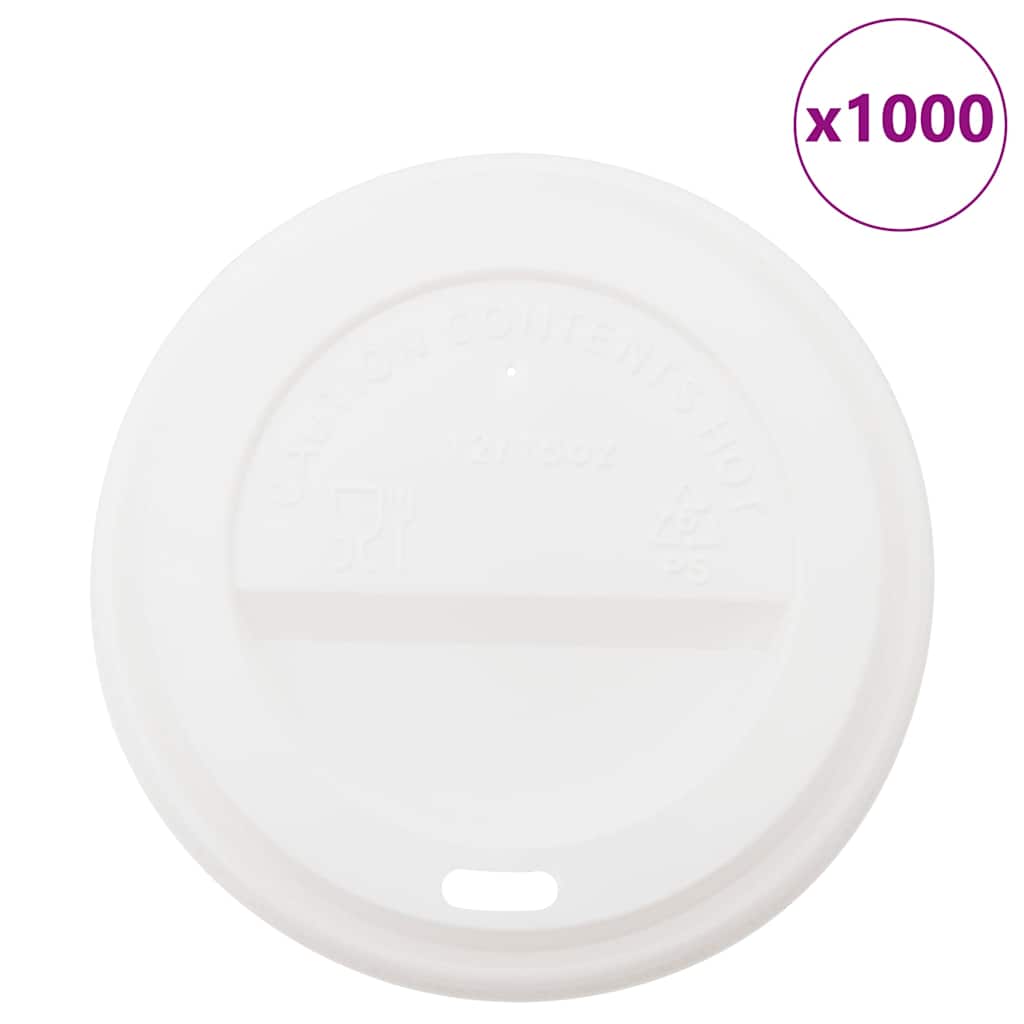 Deckel für Pappbecher Ø90 mm 12oz 16oz 1000Stk. Weiß Kunststoff