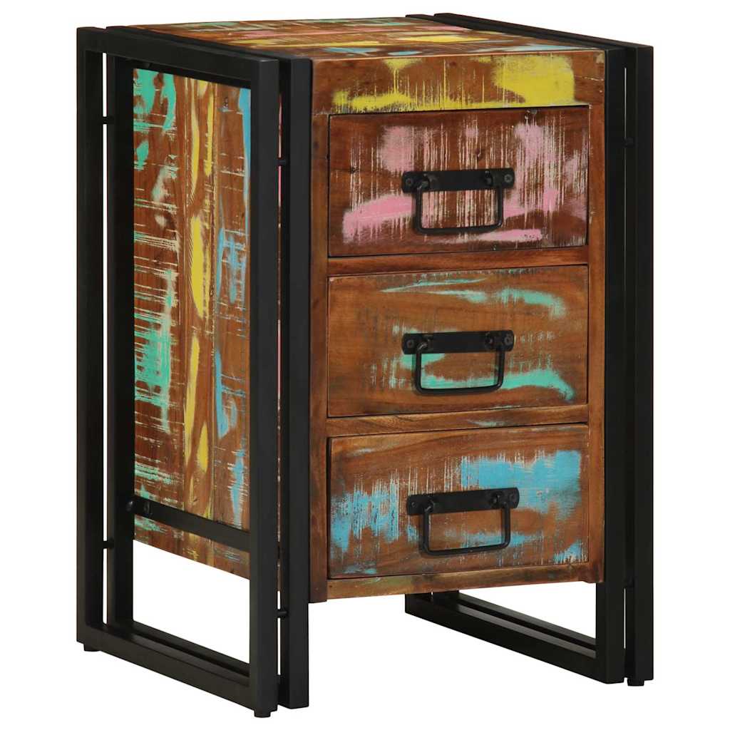 Nachttisch Mehrfarbig 40 x 35 x 50 cm recyceltes Massivholz