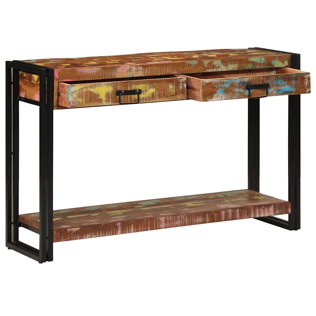 Konsolentisch Mehrfarbig 120 x 33 x 75 cm recyceltes Massivholz