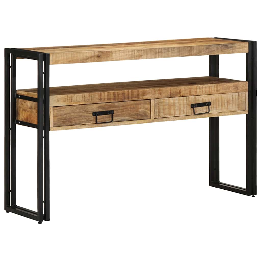 Konsolentisch Braun 120 x 33 x 75 cm massives Mangoholz