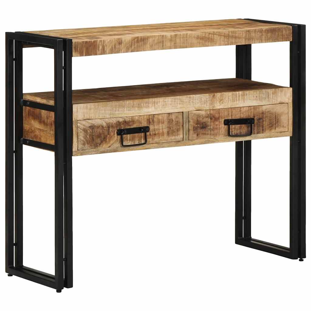 Konsolentisch Braun 90 x 33 x 75 cm massives Mangoholz