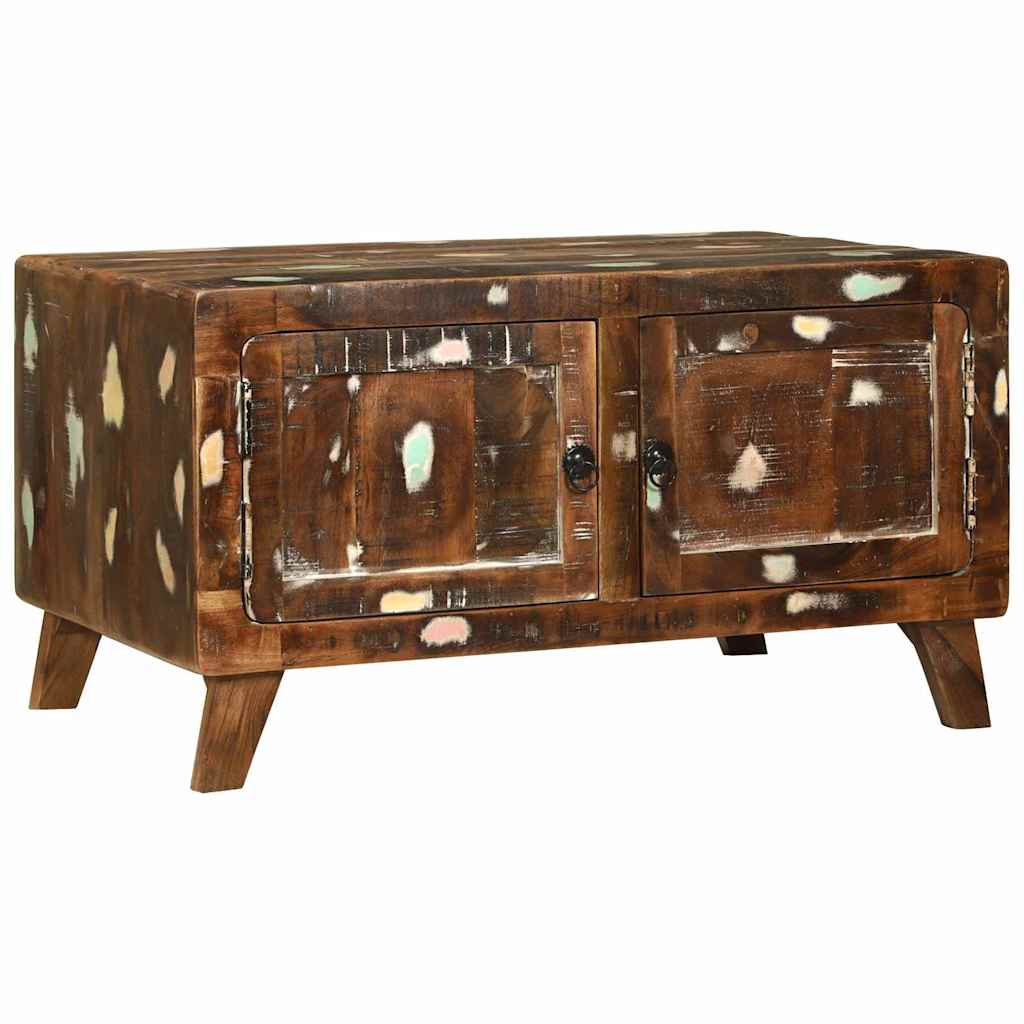 Couchtisch Mehrfarbig 80 x 54 x 45 cm recyceltes Massivholz