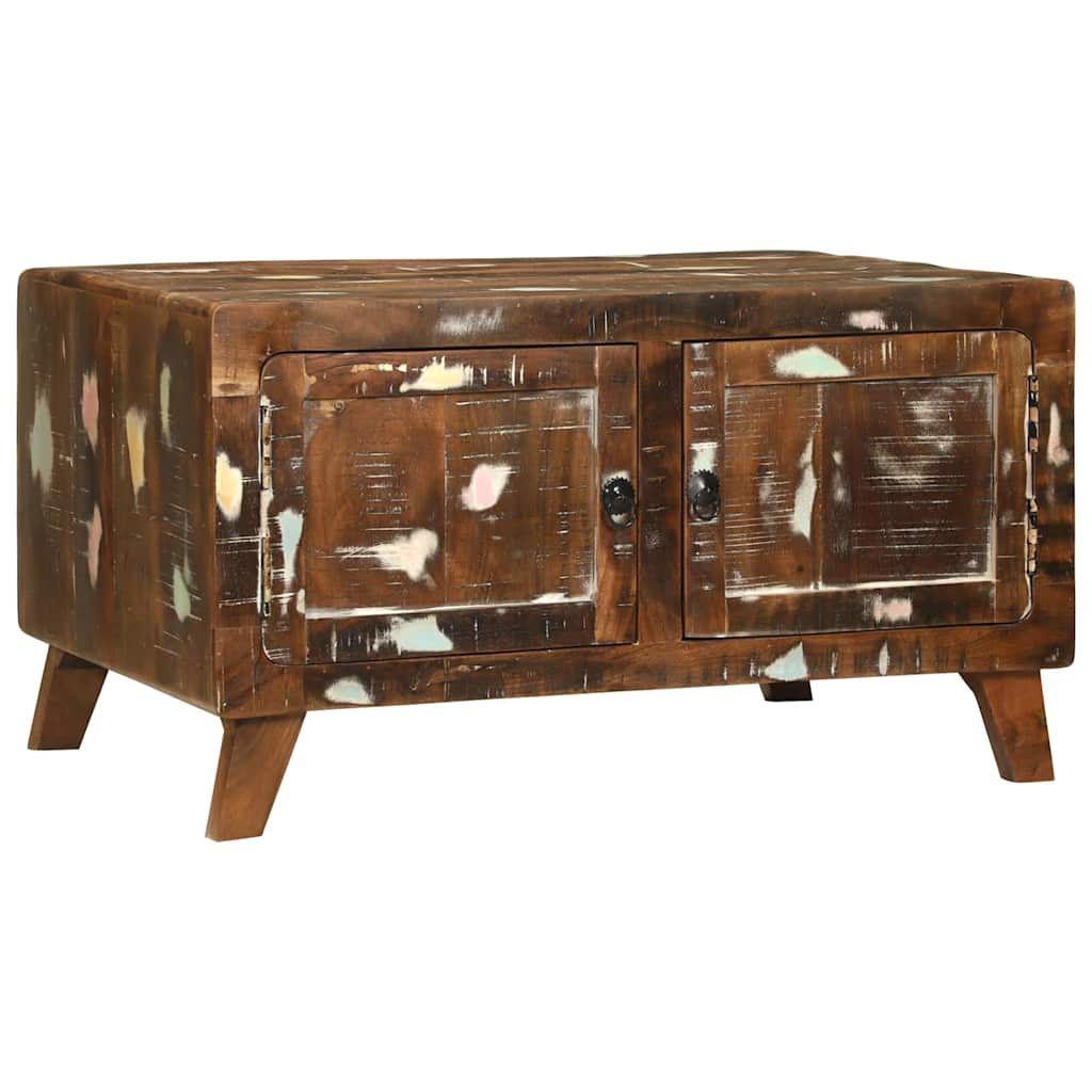 Couchtisch Mehrfarbig 80 x 54 x 45 cm recyceltes Massivholz