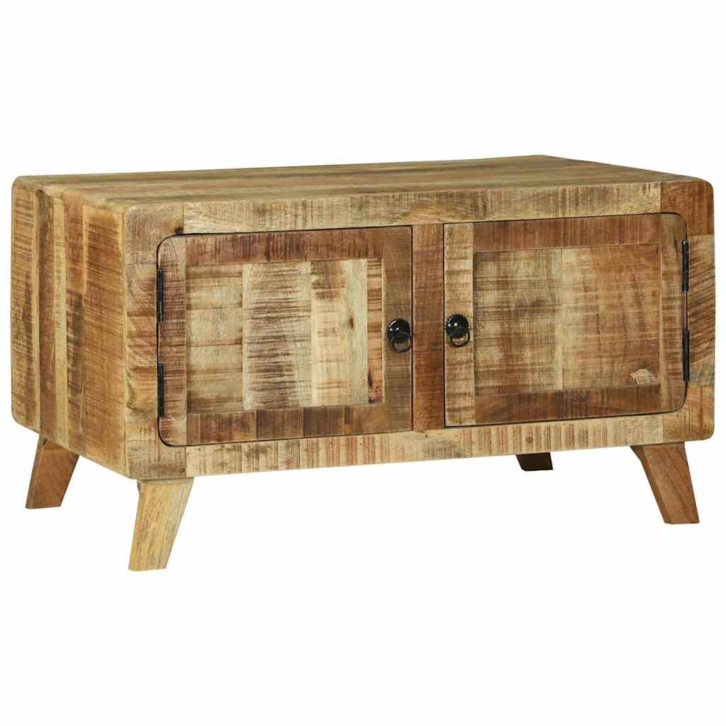 Couchtisch Braun 80 x 54 x 45 cm Raues Mango-Massivholz