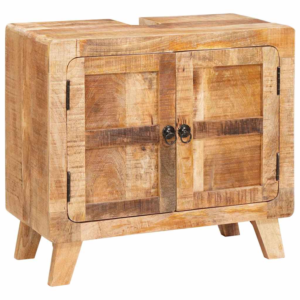 Badezimmer Schrank Braun Massives Mangoholz, Ingenieurholz