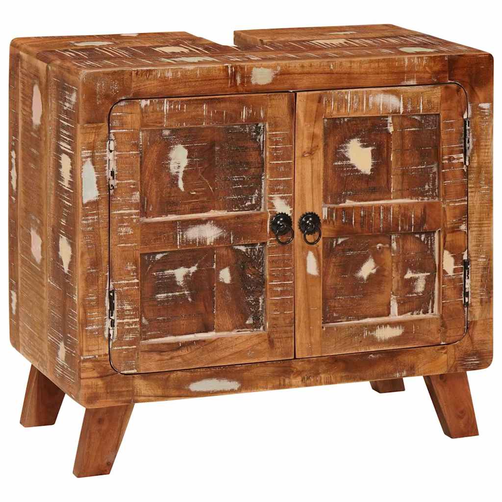 Badezimmer Schrank mit Tür Massivholz Reclaimed, Ingenieurholz