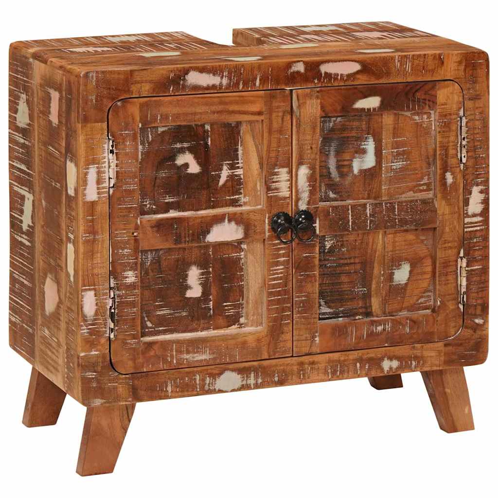 Badezimmer Schrank mit Tür Massivholz Reclaimed, Ingenieurholz