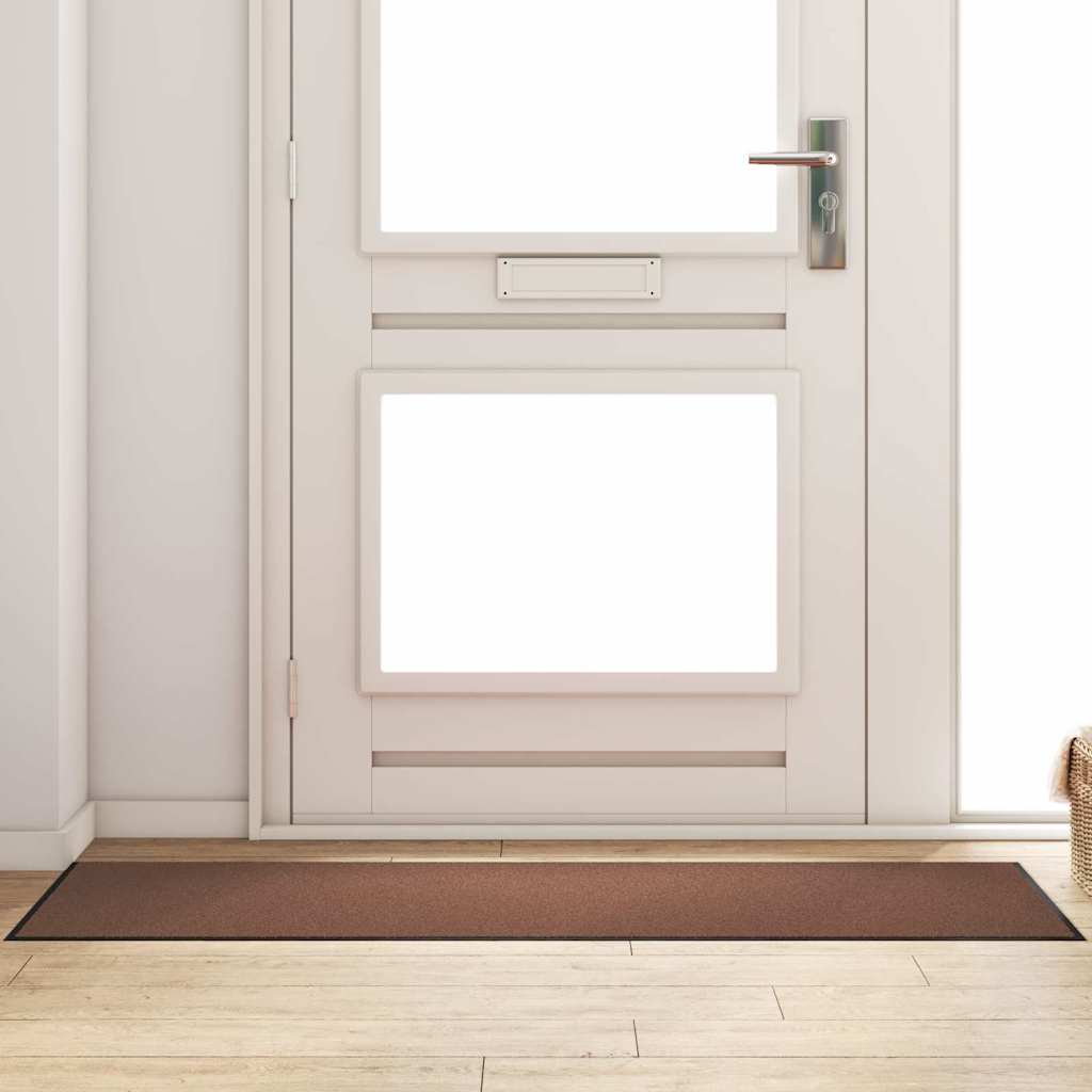 Fußmatte Braun und Schwarz 60 x 180 cm Polypropylen und Vinyl