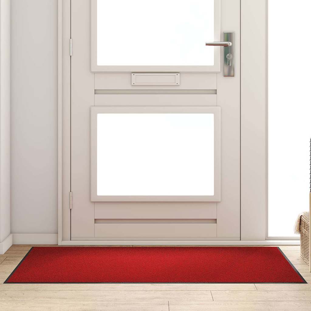 Fußmatte Rot und Schwarz 90 x 150 cm Polypropylen und Vinyl