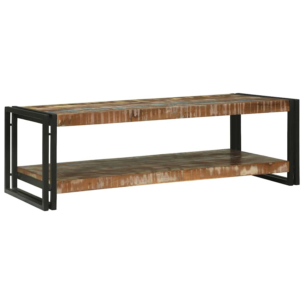 Couchtisch Mehrfarbig 120 x 50 x 38 cm recyceltes Massivholz