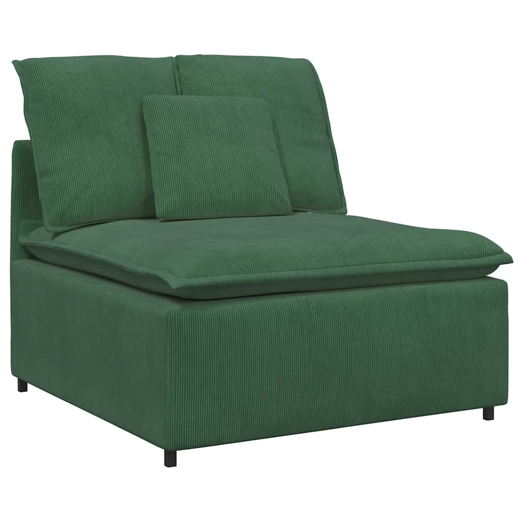 Modulares Sofa Mittelmodul mit Kissen Dunkelgrün 100 cm