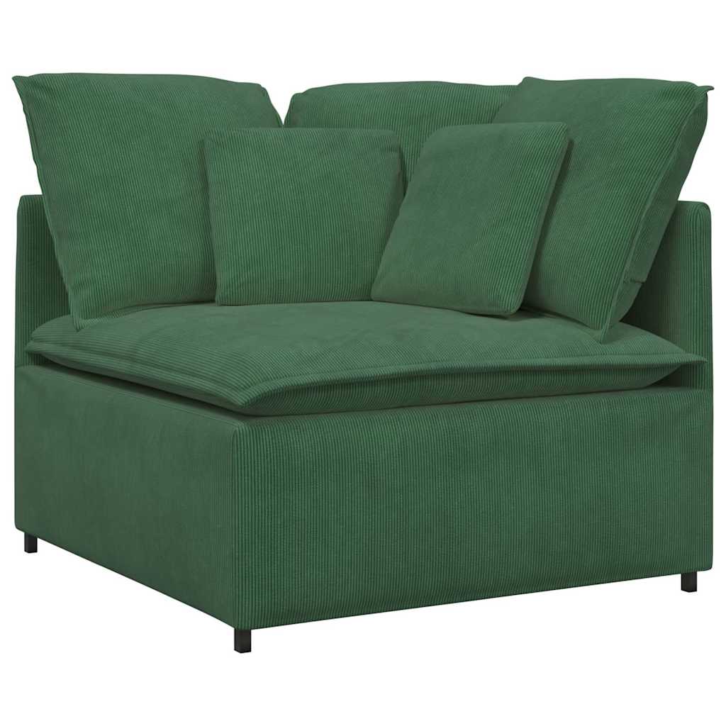 Modulares Sofa Eckmodul mit Kissen Dunkelgrün 100 cm