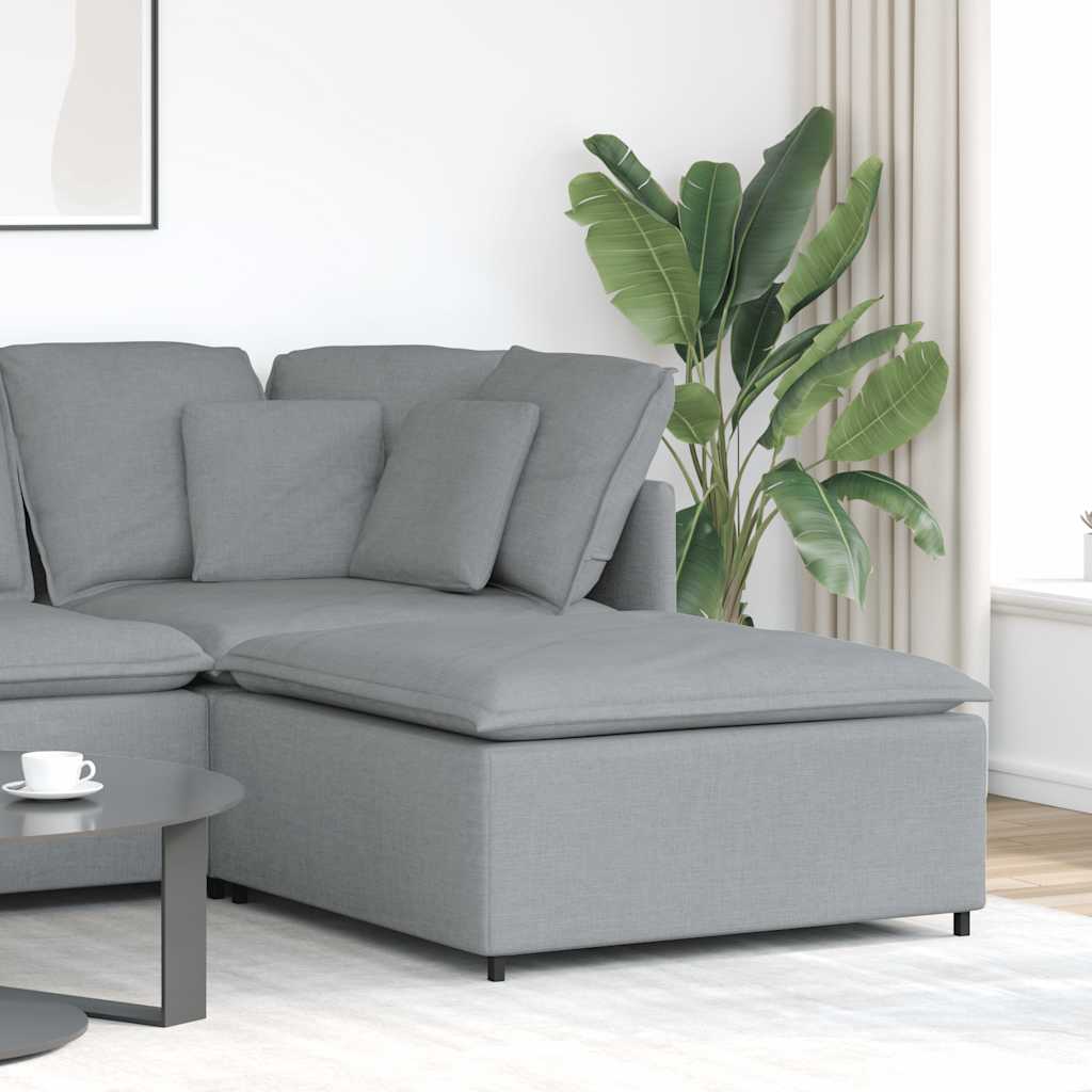 Modulares Sofa-Fußhocker-Modul Hellgrau 100 x 100 x 48 cm