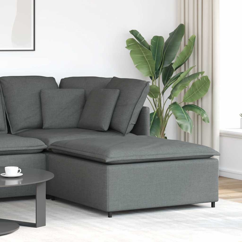 Modulares Sofa-Fußhocker-Modul Dunkelgrau 100 x 100 x 48 cm