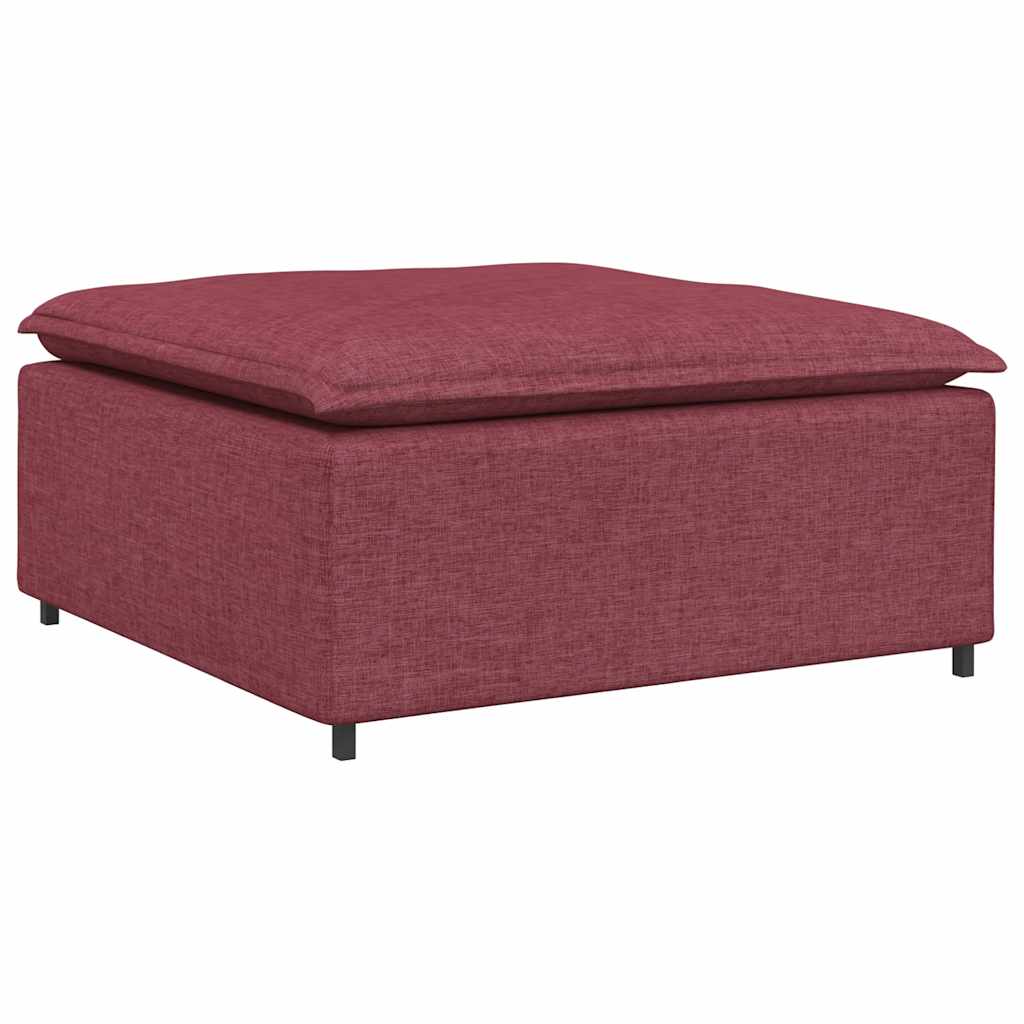 Modulares Sofa-Fußhocker-Modul Weinrot 100x100x48 cm