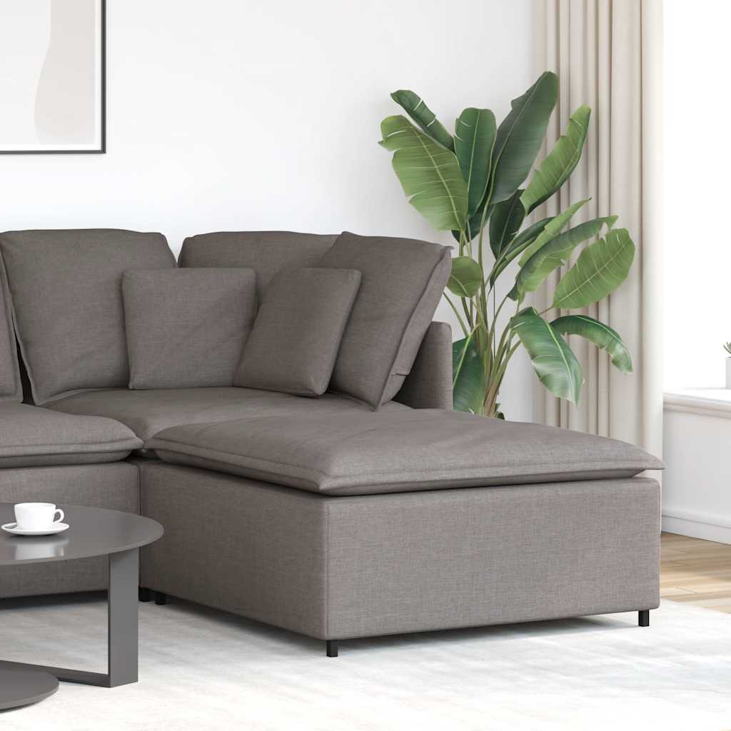 Modulares Sofa-Fußhocker-Modul Taupe 100x100x48 cm