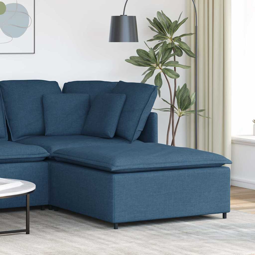 Modulares Sofa-Fußhocker-Modul Blau 100 x 100 x 48 cm