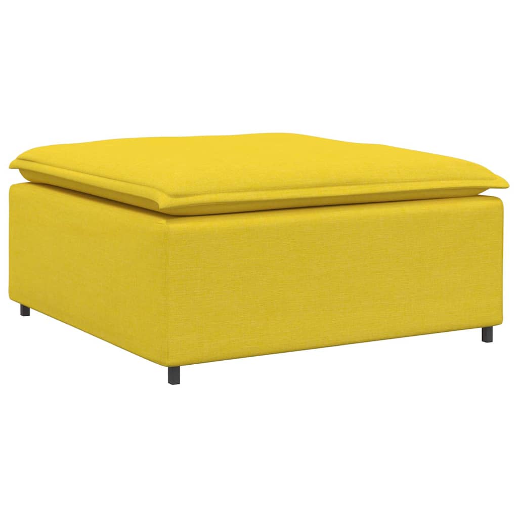 Modulares Sofa-Fußhocker-Modul Hellgelb 100x100x48 cm