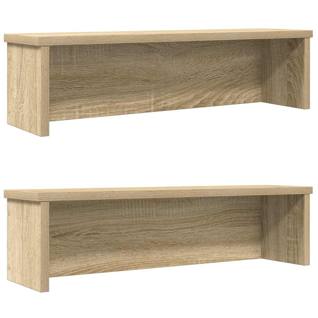 Küchenregale Stapelbar 2 Stk. Sonoma-Eiche 50x15x16 cm