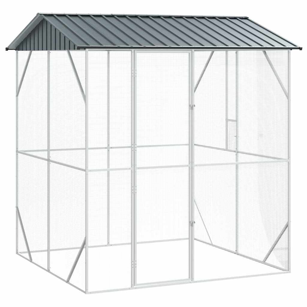 Vogelkäfig Anthrazit 215 x 208 x 247 cm Verzinkter Stahl
