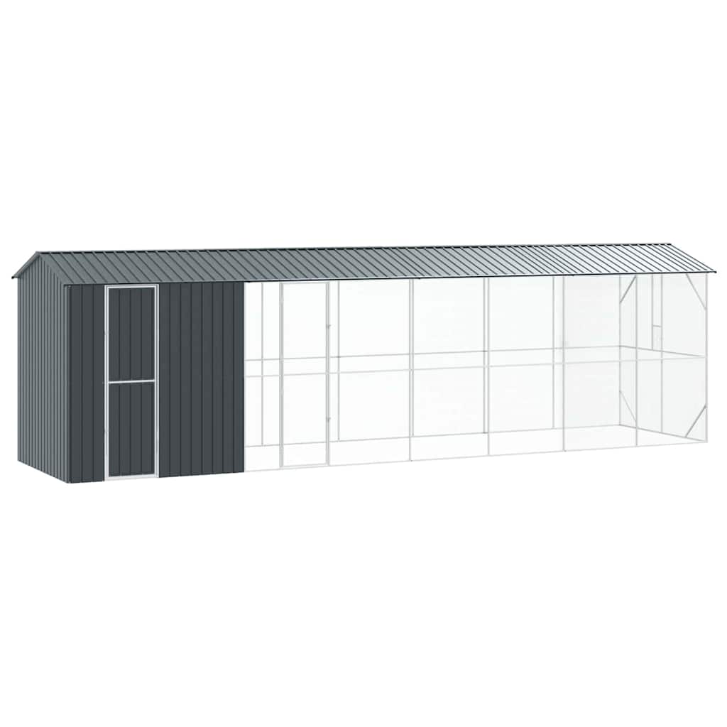 Vogelkäfig Anthrazit 860 x 208 x 247 cm Verzinkter Stahl