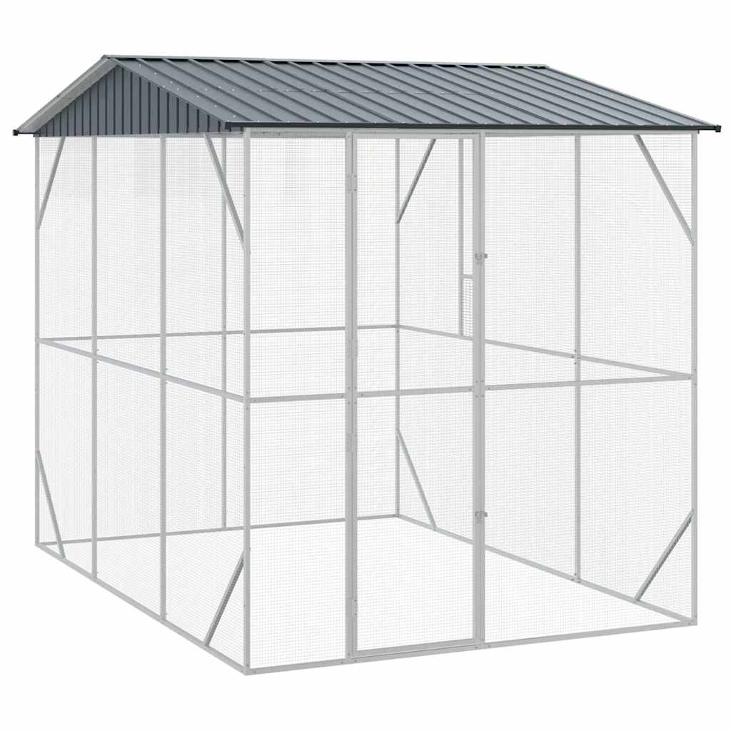 Vogelkäfig Anthrazit 227 x 310 x 247 cm Verzinkter Stahl