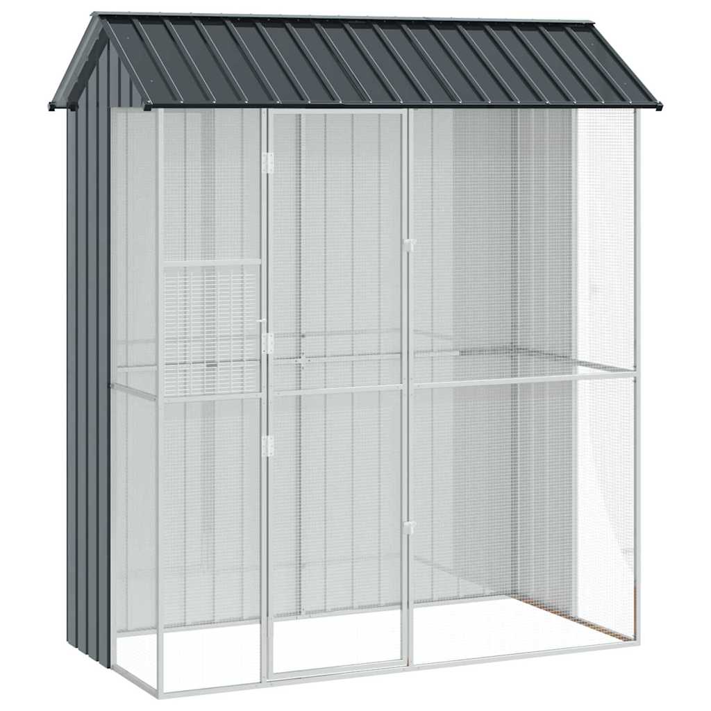 Vogelkäfig Anthrazit 215 x 110 x 247 cm Verzinkter Stahl
