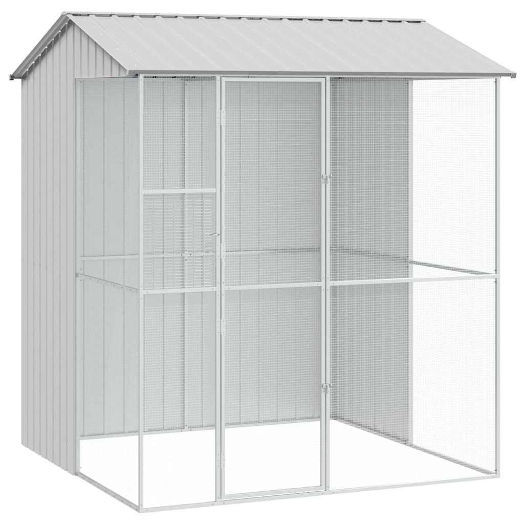 Vogelkäfig Grau 215 x 210 x 247 cm Verzinkter Stahl
