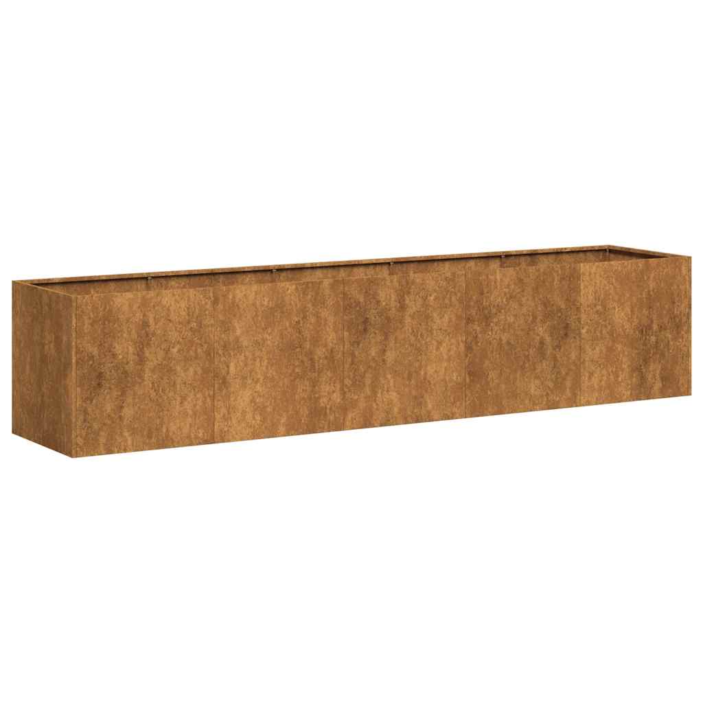 Pflanzkübel Rostig 200x40x40 cm Wetterfester Stahl