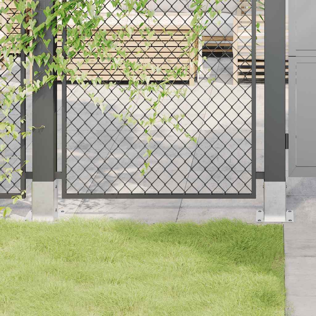 Pfostenträger Quadratisch 12 Stk. Silber 91x91mm Stahl Verzinkt